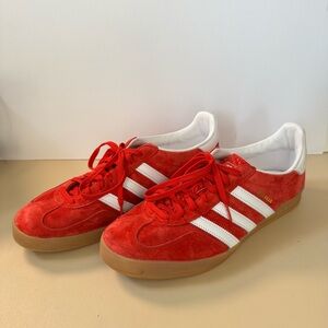 Adidas Gazelles Red Suede Sneakers